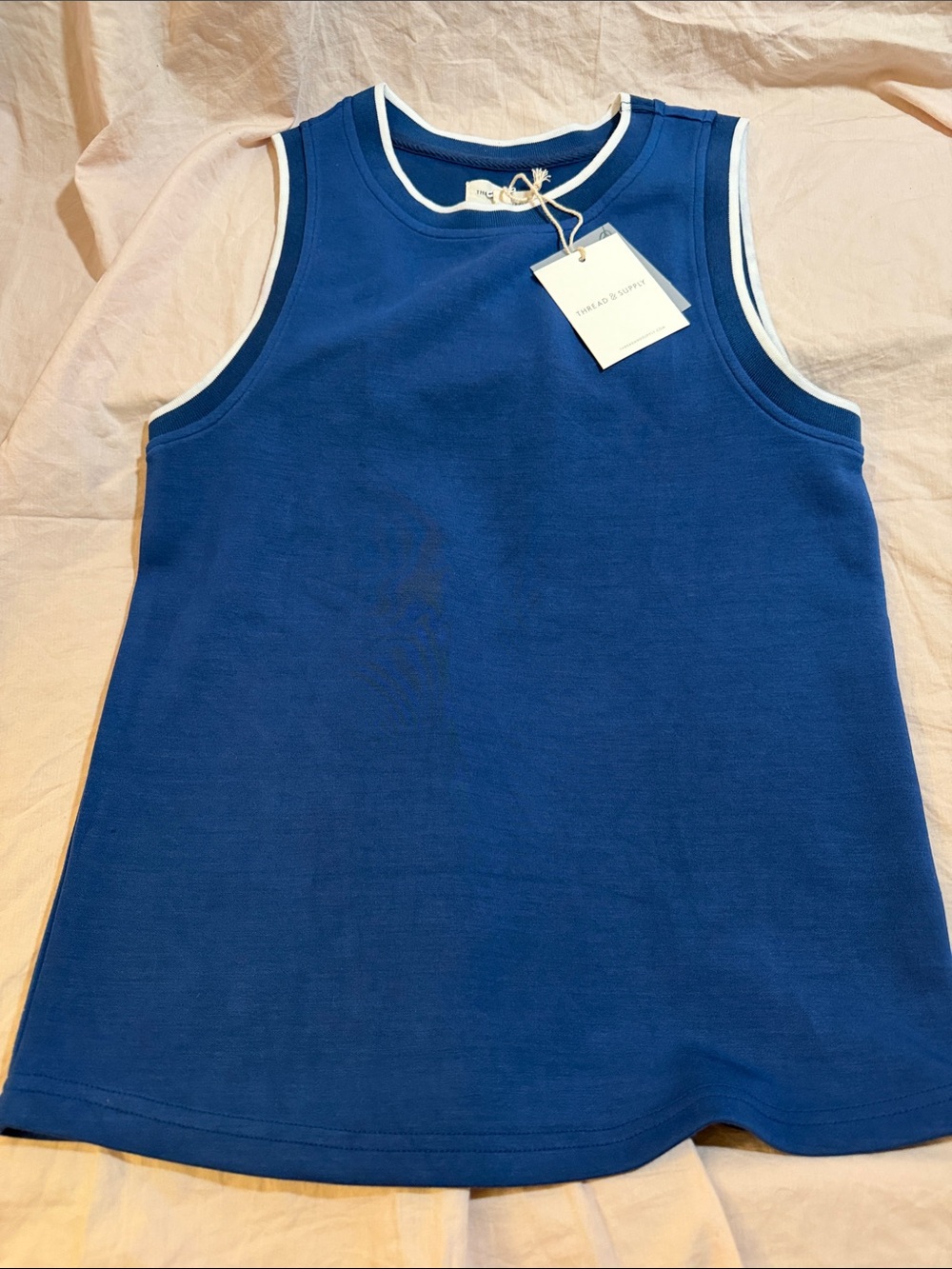 Thread & Supply Royal Blue Tank with White Trim
